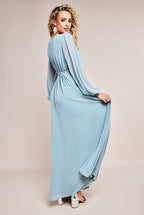 Wrap Back Maxi With Front Slit Chiffon