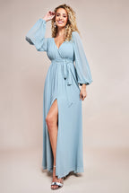 Wrap Back Maxi With Front Slit Chiffon