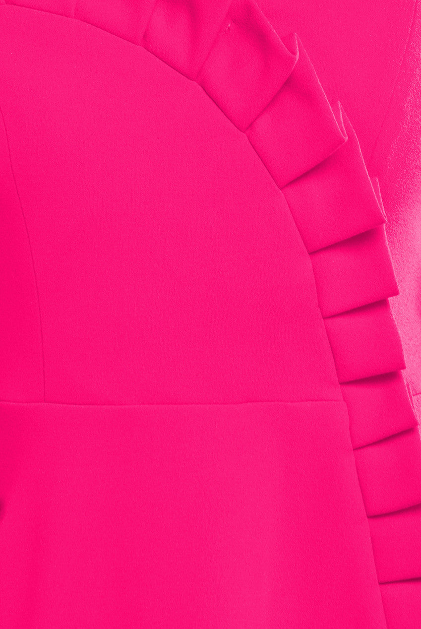 Frilled Halter Neck Strap Midi Dress