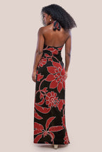 Printed Crossover Maxi Dress