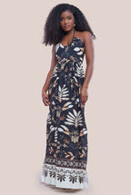 Printed Tie Back Maxi Dress