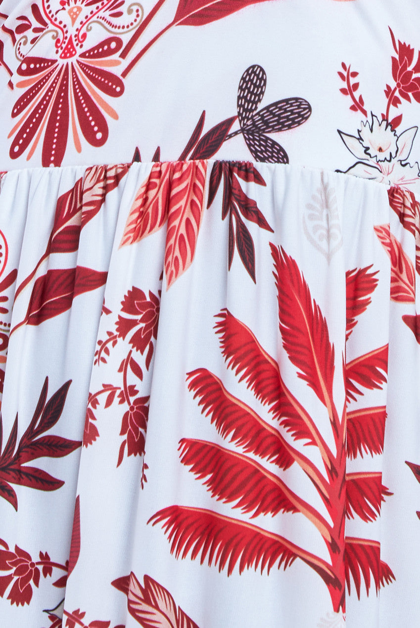 Printed Tie Back Maxi Dress