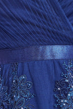 Pleated Satin Bodice High And Low Dress