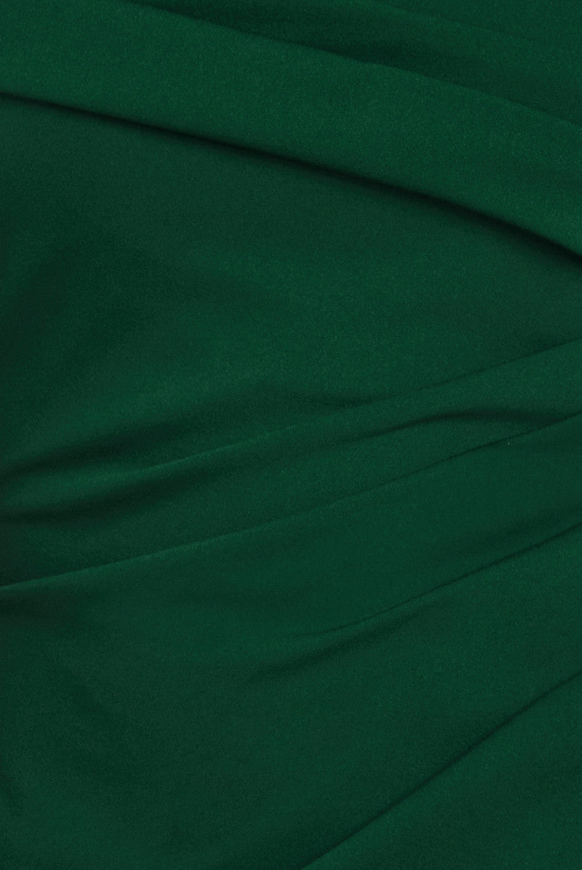 One Shoulder Scuba Crepe Evening Maxi Dress