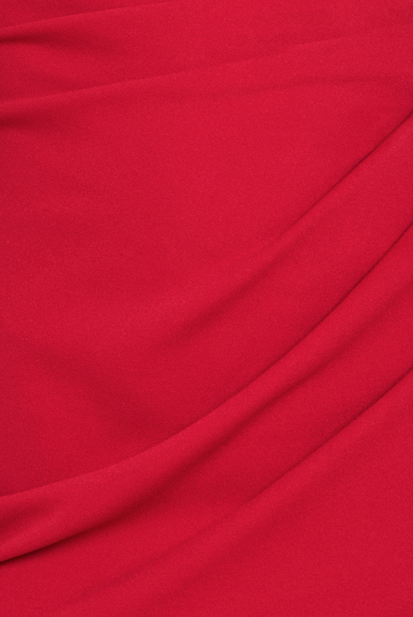 One Shoulder Scuba Crepe Evening Maxi Dress