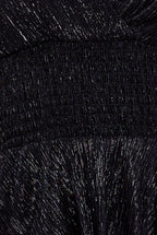 Crinkle Lurex High Low Layered Midi Dress