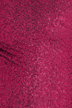 Open Back Cowl Patterned Sequin Maxi Dress