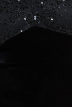 Scalloped Lace & Velvet Maxi Dress