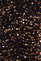 Multi Sequin & Velvet Bardot Maxi Dress