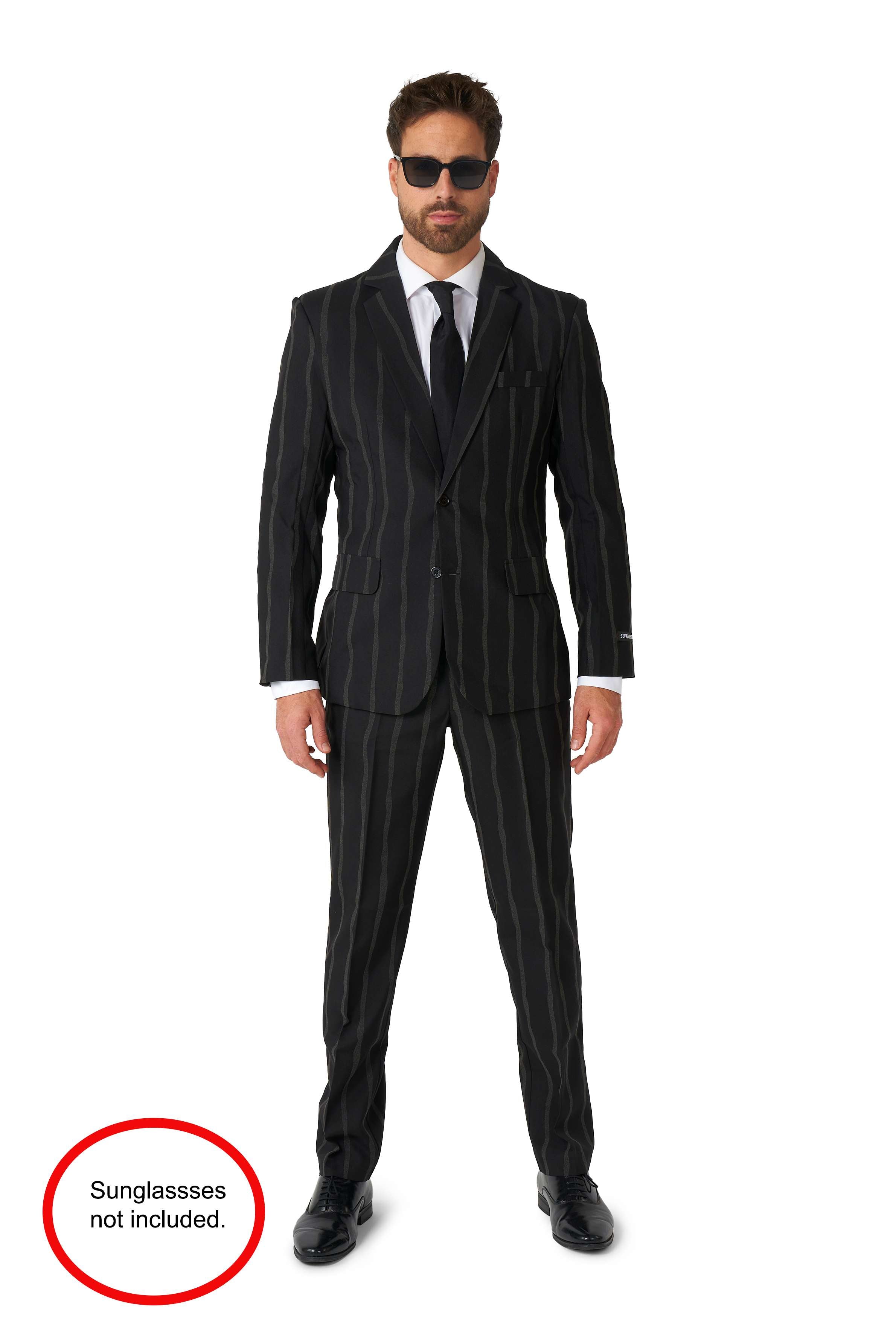 Oversized Pinstripe Black