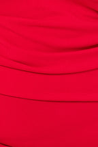 Scuba Crepe Wrap Bardot Midi Dress