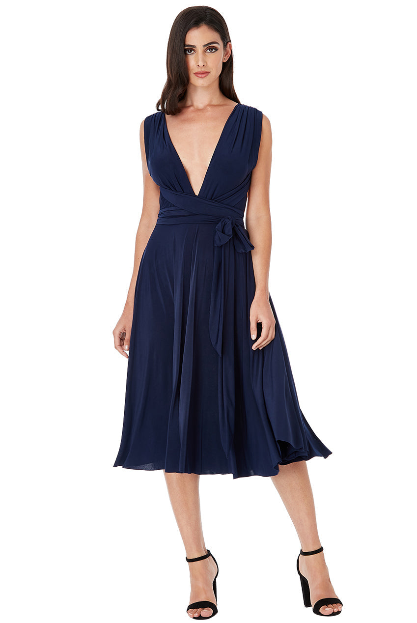 Soft Touch Multi Way Open Back Midi Dress