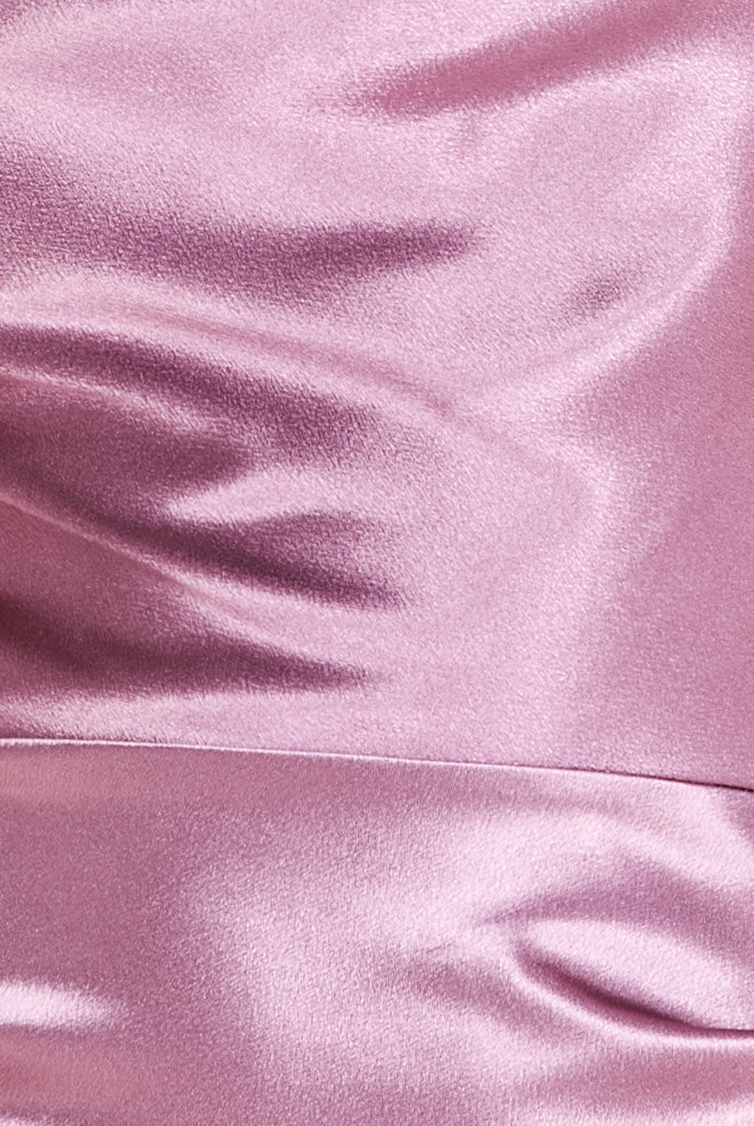 Cowl Neck Satin Maxi Dress With Strappy Back