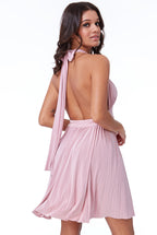 Multi Way Pleated Mini Dress