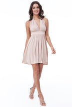 Multi Way Pleated Mini Dress