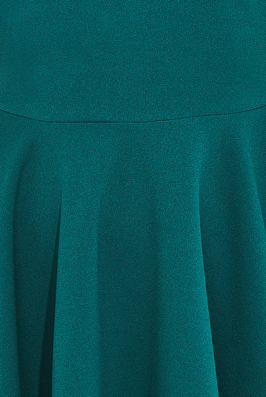 Bardot Pleated Skater Mini Dress