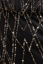 Racer Neck Sleeveless Hand Embellished Sequin Maxi Dress