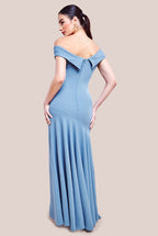 Scuba Crepe Off The Shoulder Bardot Dress