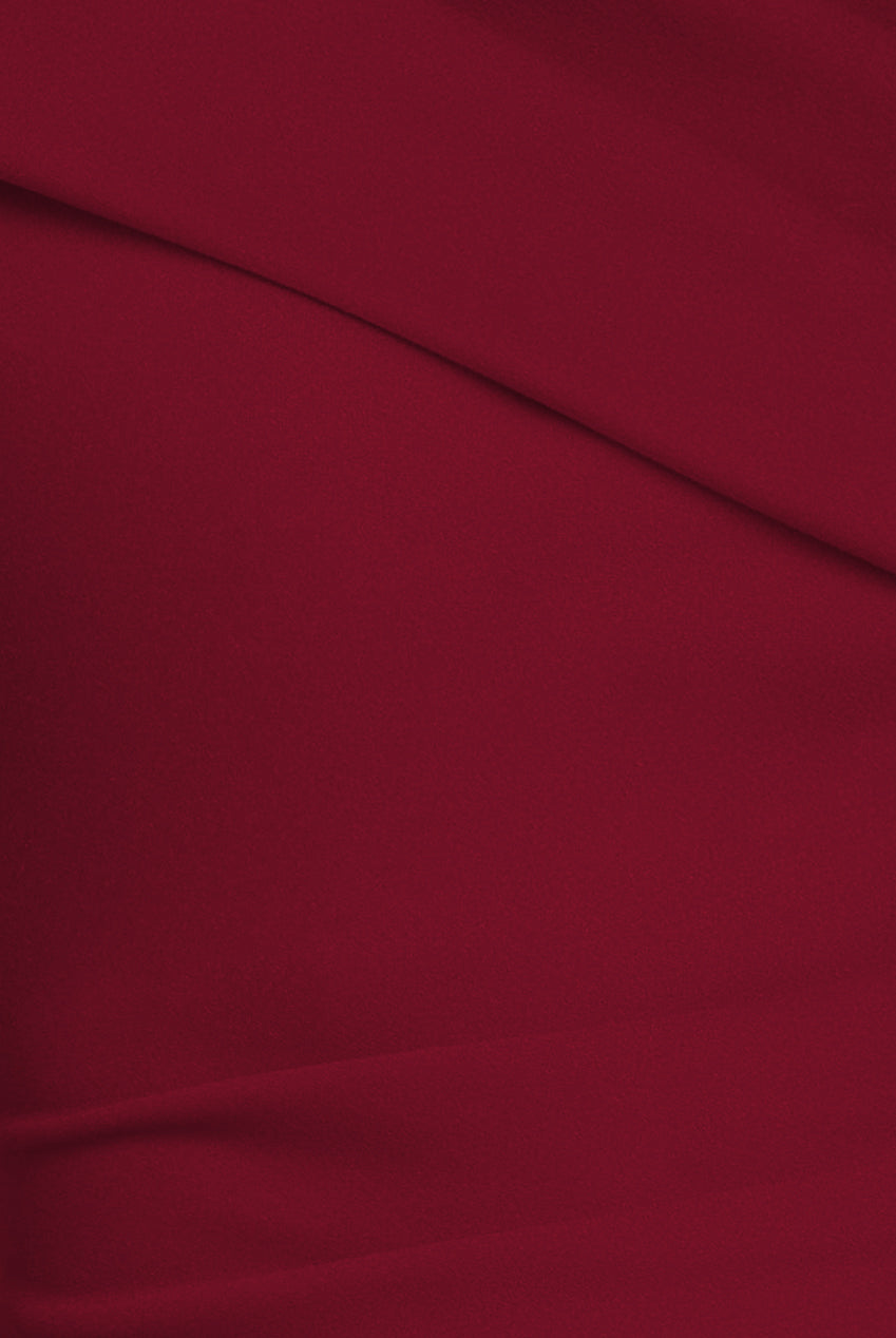 One Shoulder Scuba Crepe Evening Maxi Dress