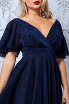 Sparkle Lurex Mini Skater Dress