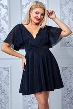 Sparkle Lurex Mini Skater Dress