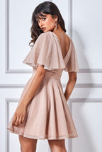 Sparkle Lurex Mini Skater Dress