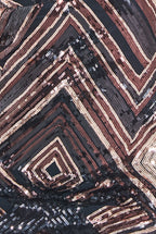 Geometric Patterned Sequin Maxi Dress