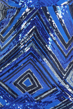 Geometric Patterned Sequin Maxi Dress