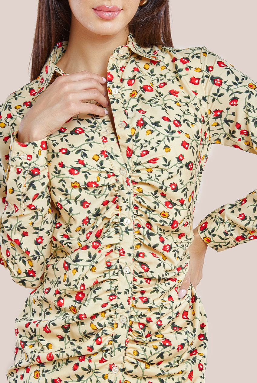 Floral Print Shirt Dress