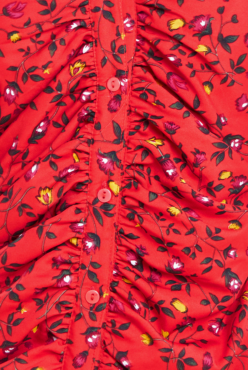 Floral Print Shirt Dress