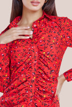 Floral Print Shirt Dress