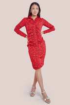 Floral Print Shirt Dress