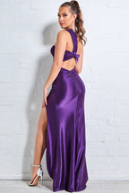 Ruched One Shoulder Maxi With Ring Detail