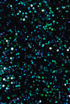 Jewel Tone Sequin Velvet Bardot Midi Dress