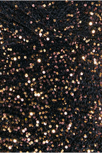 Jewel Tone Sequin Velvet Bardot Midi Dress