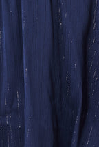 Plain Lurex Chiffon Tiered Midi Dress