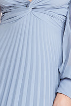 Fully Pleated Chiffon Maxi Dress