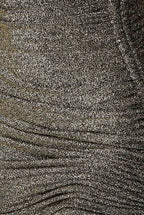 Lurex Off The Shoulder Ruched Midi Dress