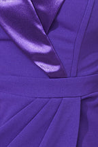 Scuba Crepe Off Shoulder Wrap Bodice Midi Dress