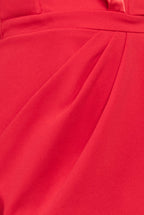 Scuba Crepe Off Shoulder Wrap Bodice Midi Dress