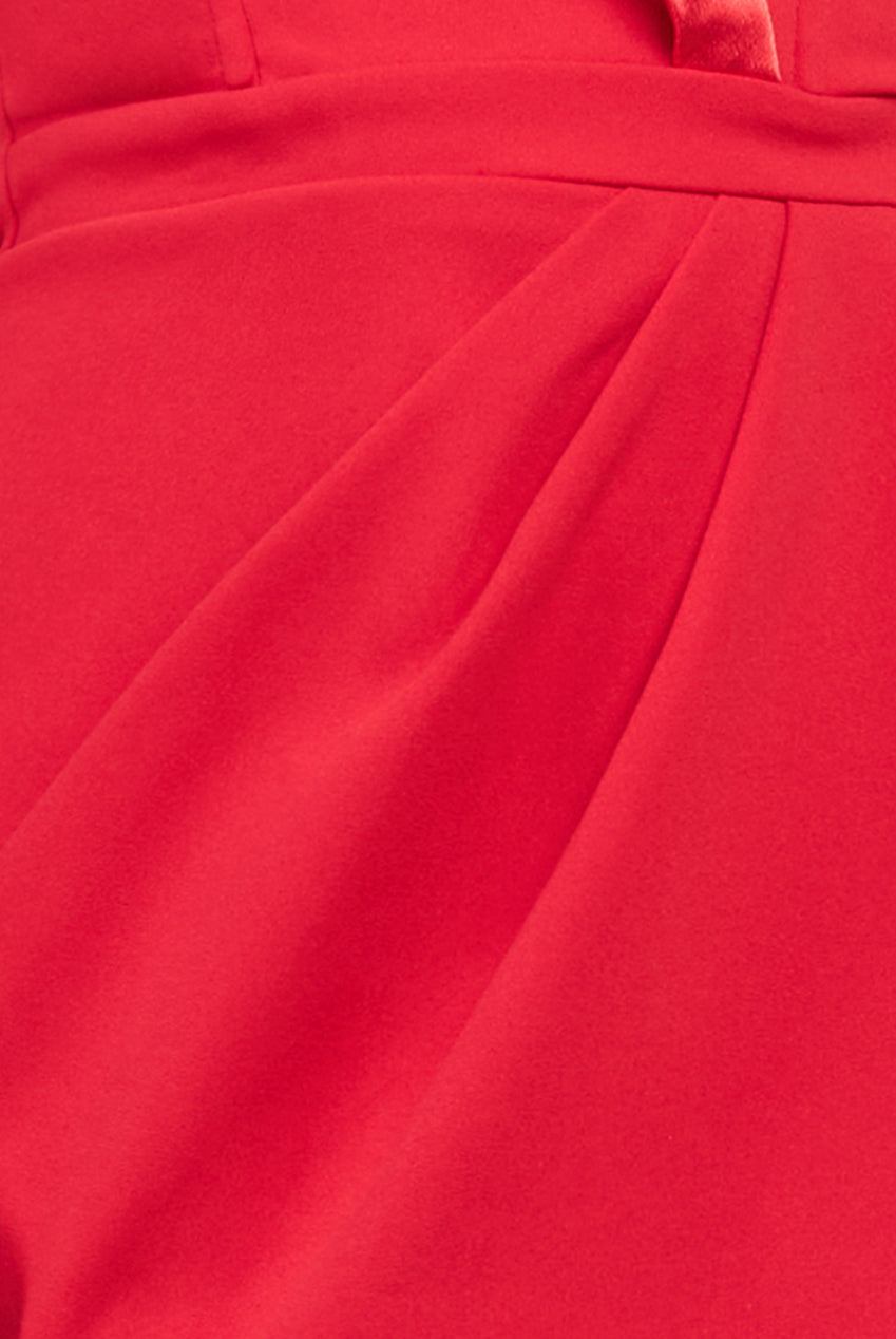 Scuba Crepe Off Shoulder Wrap Bodice Midi Dress