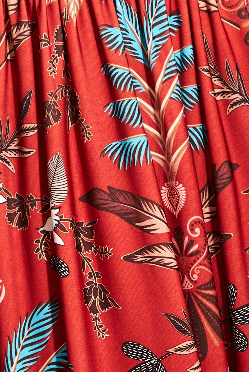 Printed Tie Back Maxi Dress