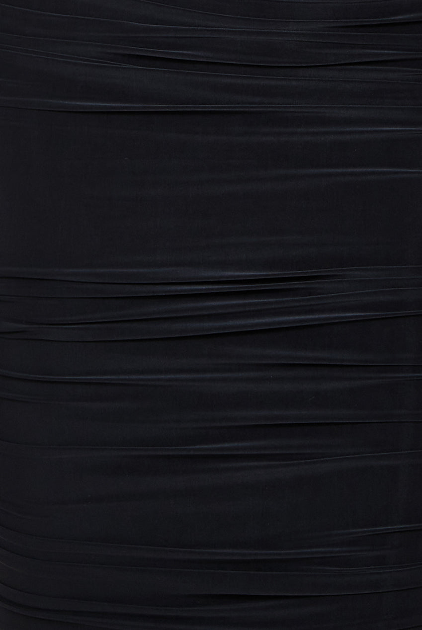 Soft Touch Cut Out Ruched Midi With Adjustable Tie-Ups