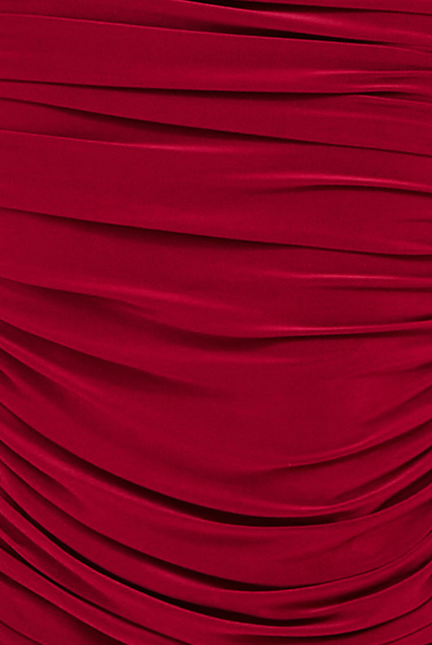 Soft Touch Cut Out Ruched Midi With Adjustable Tie-Ups