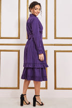 Tiered Shirt Dress With Belt