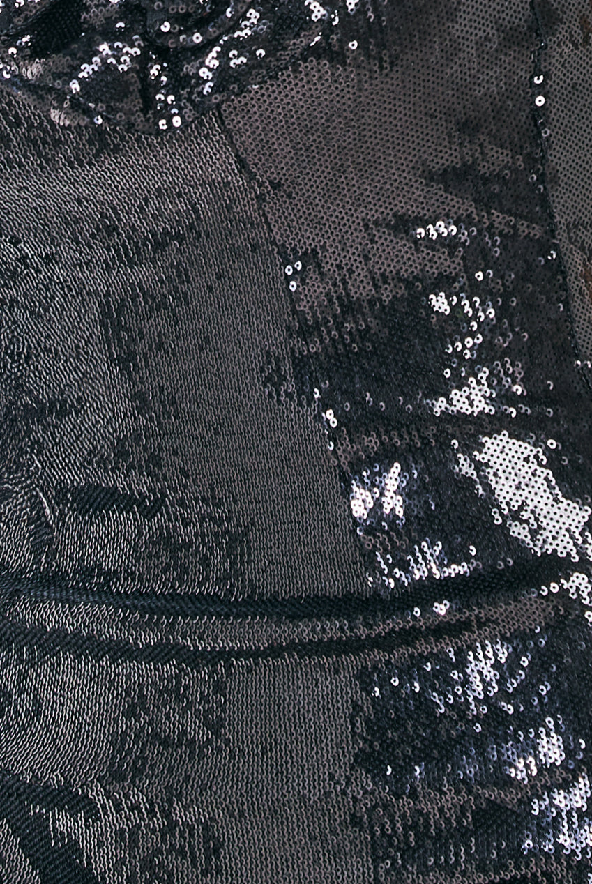 Liquid Sequin Boobtube Midaxi With Corsage