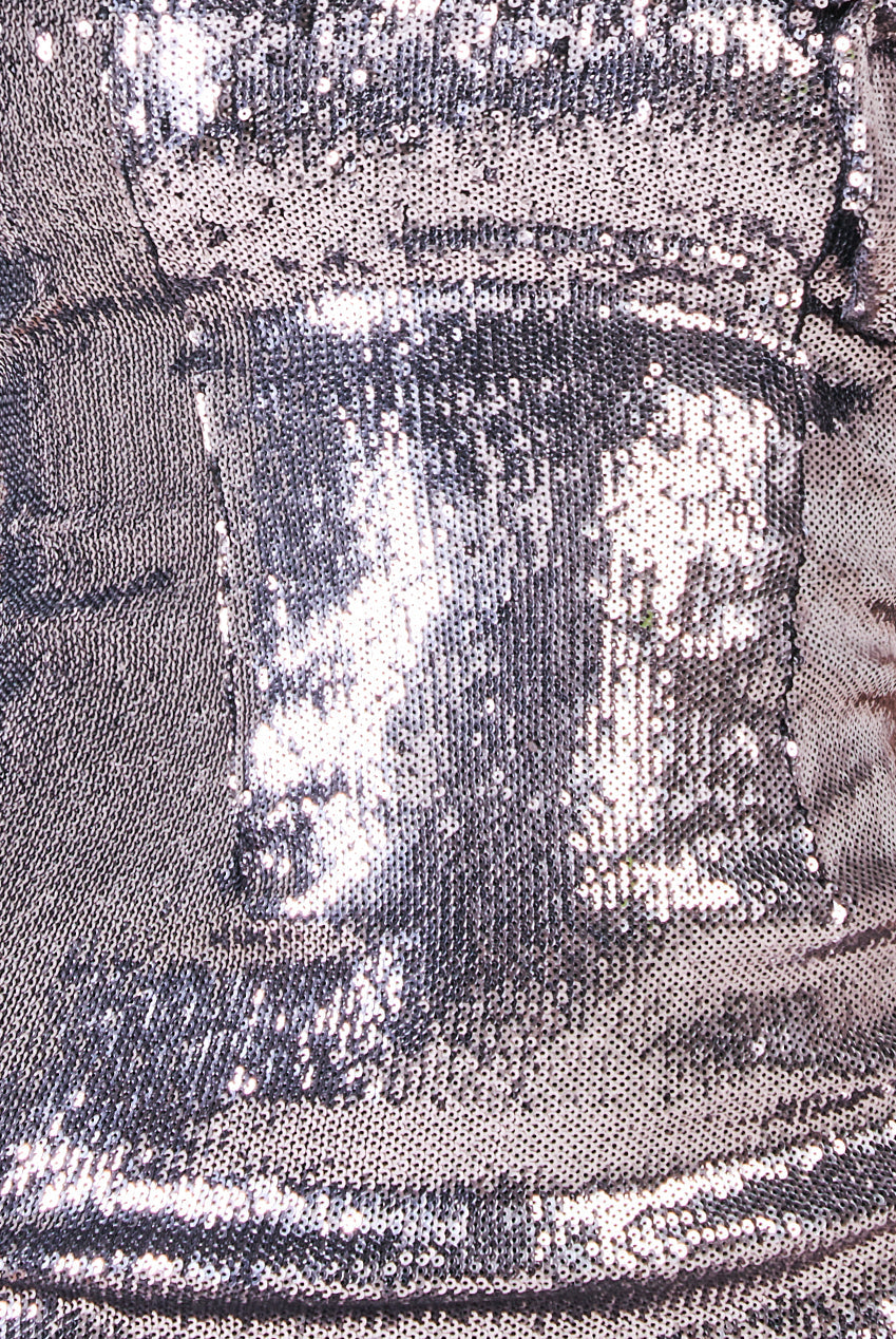 Liquid Sequin Boobtube Midaxi With Corsage