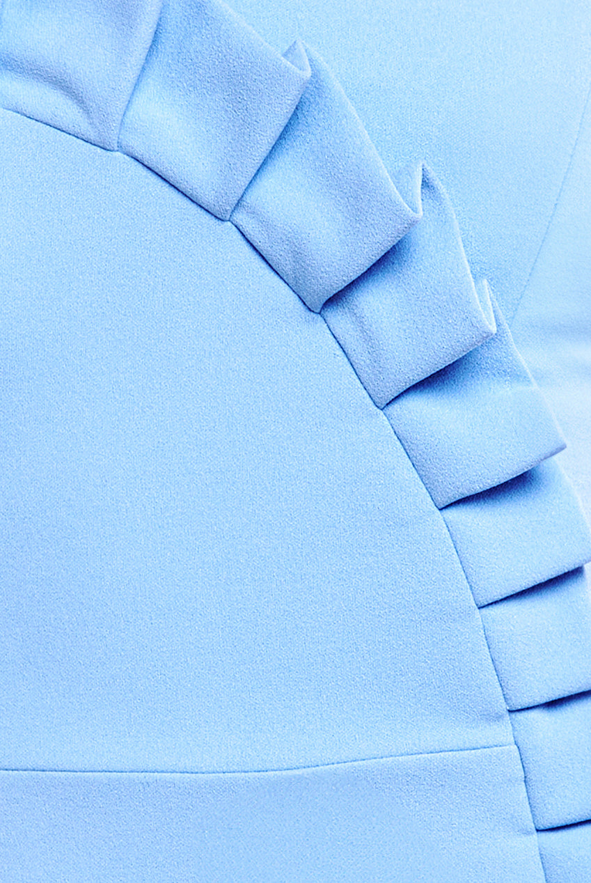 Frilled Halter Neck Strap Midi Dress