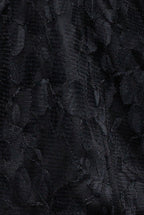 Lace Long Sleeve Shirred Waist Maxi Dress