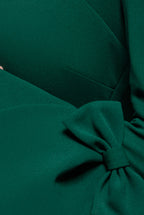 Petal Bow Sleeve Frill Midi Dress